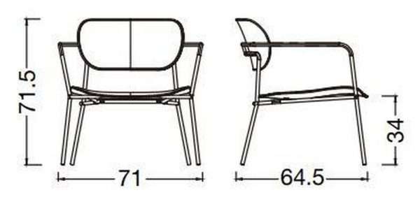 Modern Luxury PP Metal Lounge Chair - Image 9