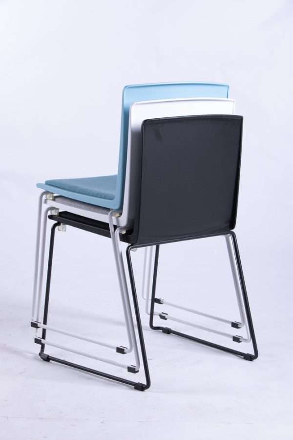 Stackable Metal Frame Plastic Office Guest Conference Chair - Image 6