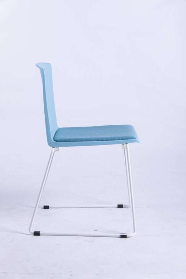 Stackable Metal Frame Plastic Office Guest Conference Chair - Image 2