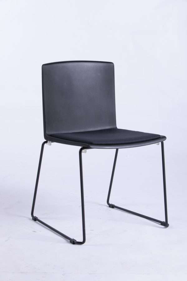 Stackable Metal Frame Plastic Office Guest Conference Chair - Image 4