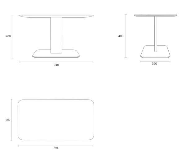 Project Matching Contract Furniture Rectangular Wooden Coffee Table - Image 7