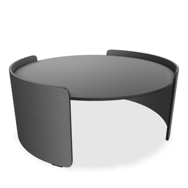 Project Matching Contract Furniture Curved Laminate Base Round Container Table - Image 4