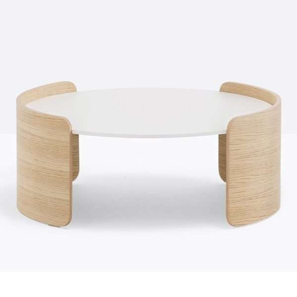 Project Matching Contract Furniture Curved Laminate Base Round Container Table - Image 2