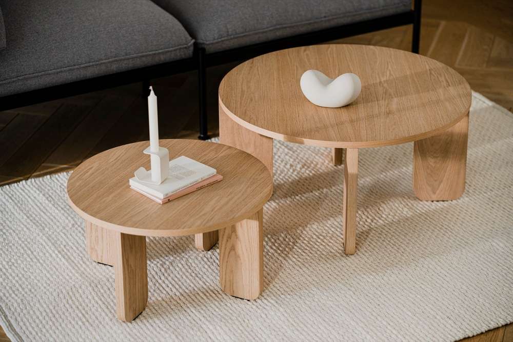 Project Matching Contract Furniture Two Complementary Sizes Coffee Nest Tables