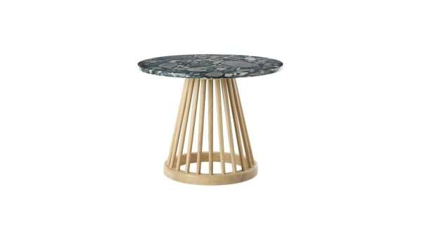 Project Matching Contract Furniture Modern Round Solid Oak Marble Contemporary Design Fan Coffee Table - Image 4