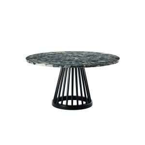 Project Matching Contract Furniture Modern Round Solid Oak Marble Contemporary Design Fan Coffee Table