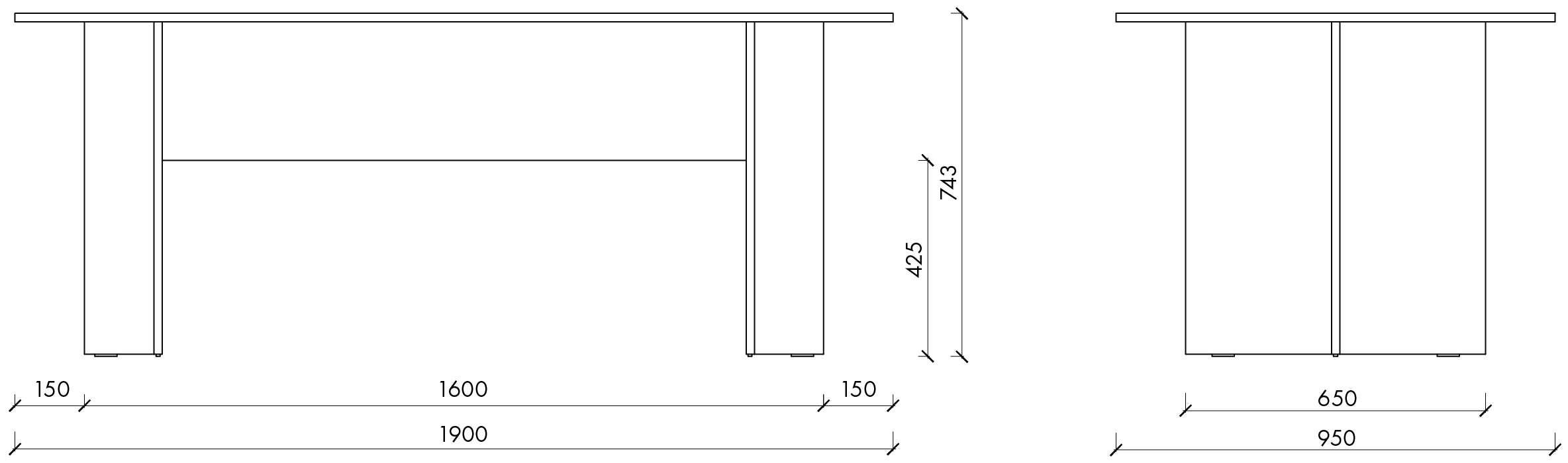 Project Matching Contract Furniture Rectangular Wooden Table, E0-grade Multilayer Board with Wood Veneer