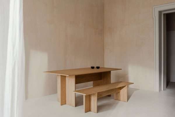 Project Matching Contract Furniture Rectangular Wooden Table, E0-grade Multilayer Board with Wood Veneer