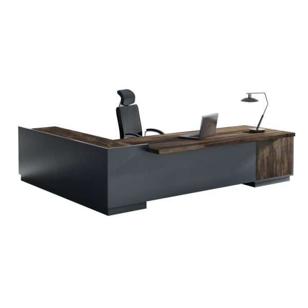 Executive Office Desk , 3200*2600*750, L-shaped, Black Walnut