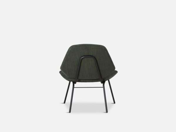 Lean Metal Frame Armless Lounge Chair