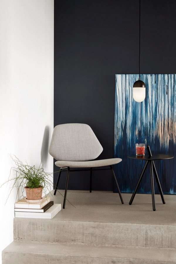 Lean Metal Frame Armless Lounge Chair - Image 2