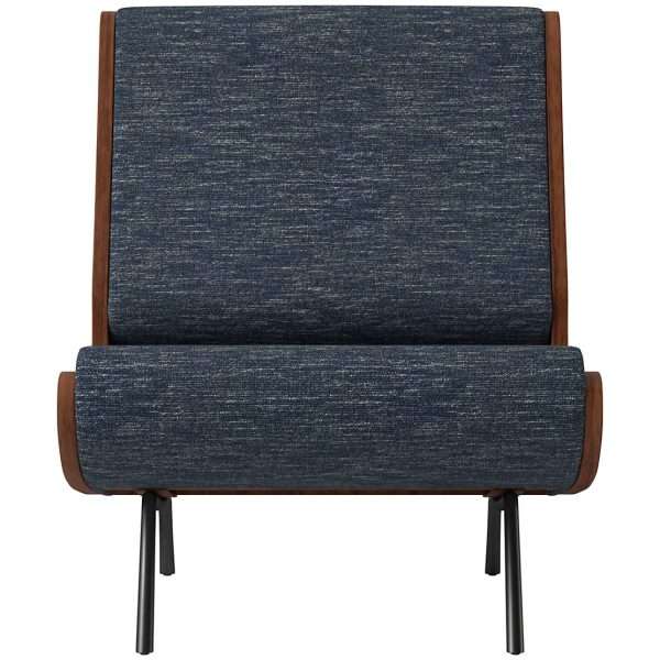 Bifma-Certified Contract-Grade Furniture Walnut Wood Veneer Panels Armless Lounge Chair - Image 6