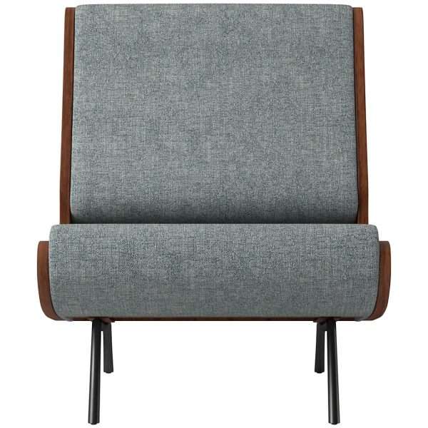 Bifma-Certified Contract-Grade Furniture Walnut Wood Veneer Panels Armless Lounge Chair - Image 7