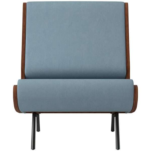 Bifma-Certified Contract-Grade Furniture Walnut Wood Veneer Panels Armless Lounge Chair - Image 9