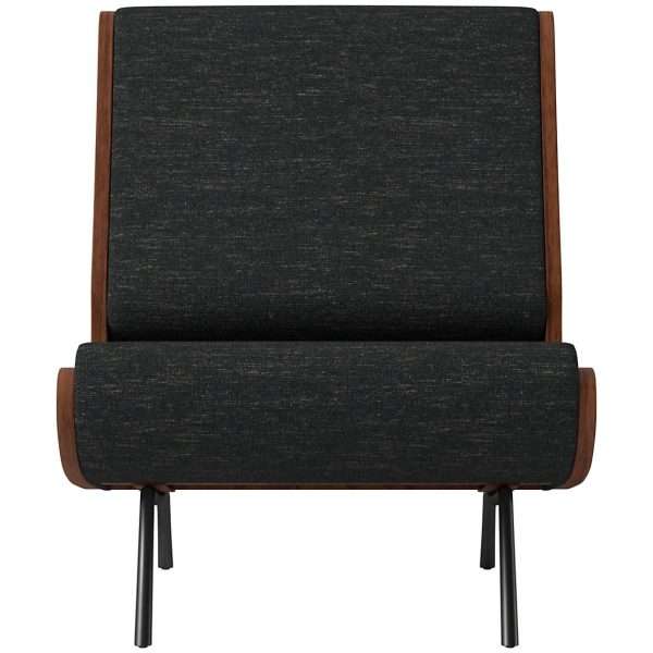 Bifma-Certified Contract-Grade Furniture Walnut Wood Veneer Panels Armless Lounge Chair - Image 10