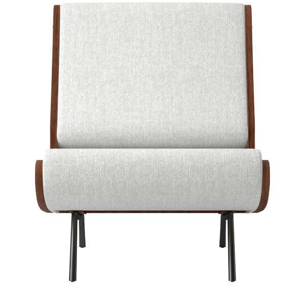 Bifma-Certified Contract-Grade Furniture Walnut Wood Veneer Panels Armless Lounge Chair - Image 11