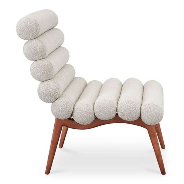 Contract Furniture Matching Cylindrical Array Spine Curve Fish Steak Upholstered Upholstered Chairs - Image 3