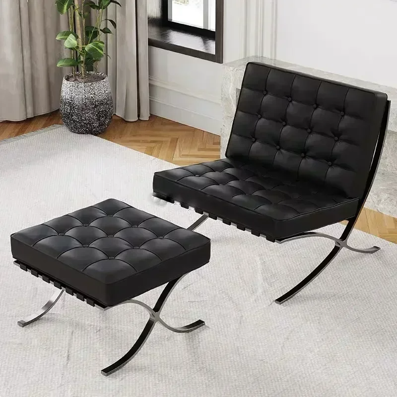 Italian Style Luxury Mid Century Barcelona Lounge Chair