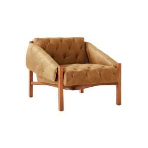 Project Matching Contract Furniture Abruzzo Brown Leather Tufted Chair