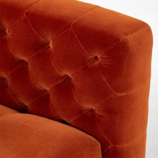 Project Matching Contract Furniture Marconi Tufted Green Velvet Accent Chair - Image 6