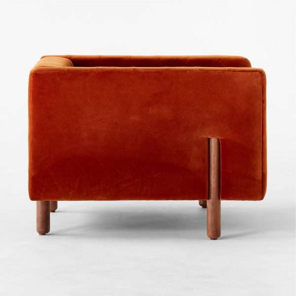 Project Matching Contract Furniture Marconi Tufted Green Velvet Accent Chair - Image 4
