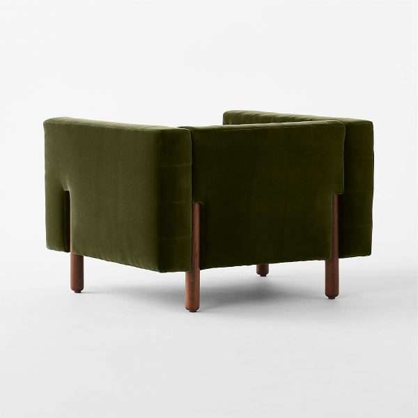 Project Matching Contract Furniture Marconi Tufted Green Velvet Accent Chair - Image 10