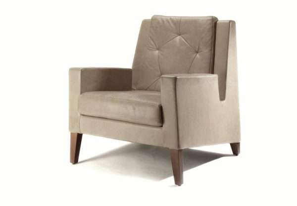 Project Matching Contract Furniture Leather Pentagram Tufted Geo Armchair - Image 2