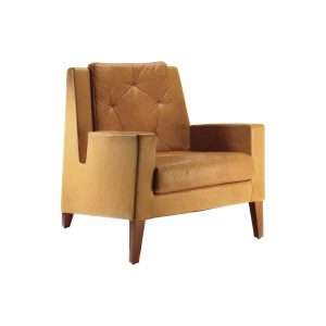 Project Matching Contract Furniture Leather Pentagram Tufted Geo Armchair