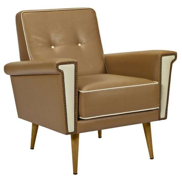 Project Matching Contract Furniture Tufted Nailhead Leather Armchair - Image 3