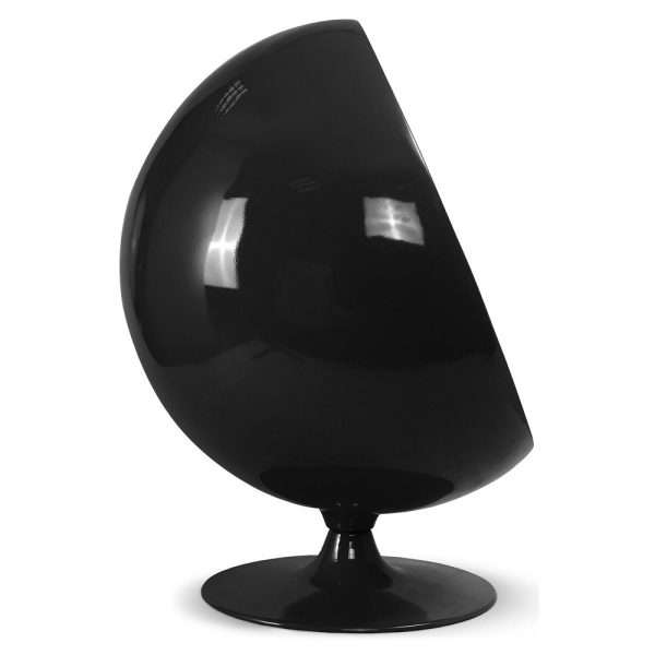 Project Matching Contract Furniture Modern Ballon Chair Black Shell and White Interior - Image 5