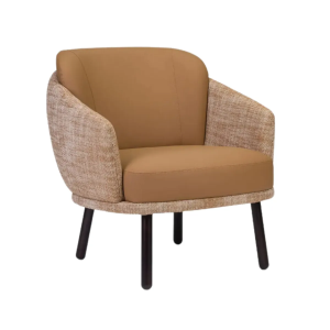 Modern Luxury Wooden Material Leather Fabric Hotel Chair