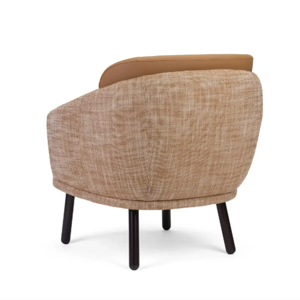 Modern Luxury Wooden Material Leather Fabric Hotel Chair - Image 2