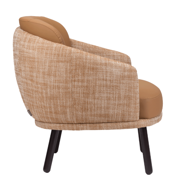 Modern Luxury Wooden Material Leather Fabric Hotel Chair - Image 3