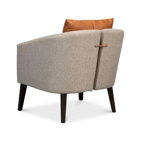 Italian Light Luxury Single Leisure Chair Hotel Guest House High-End Club Reception Chair Made Of Ash Wood - Image 4