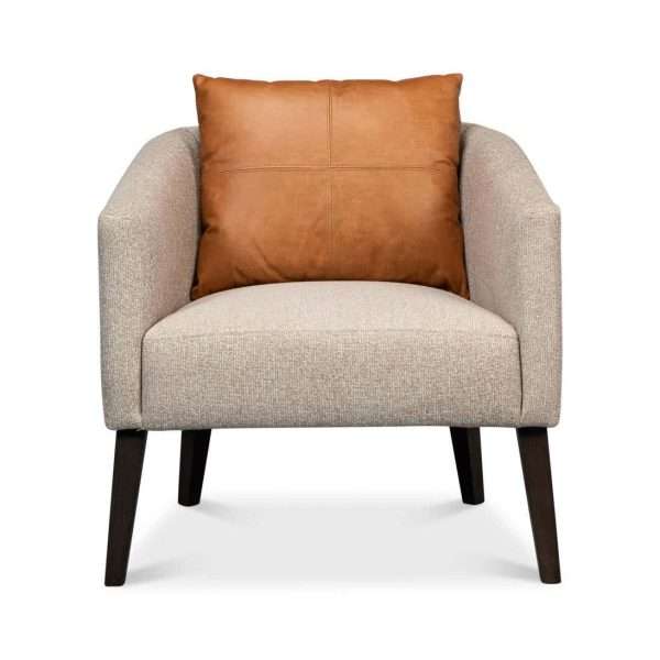 Italian Light Luxury Single Leisure Chair Hotel Guest House High-End Club Reception Chair Made Of Ash Wood - Image 3