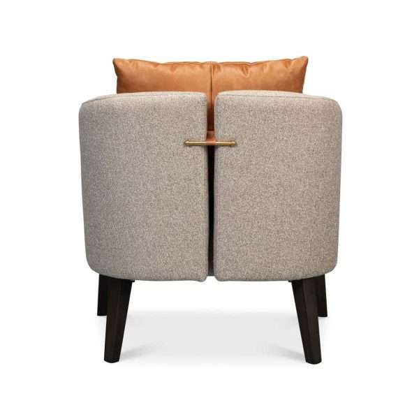 Italian Light Luxury Single Leisure Chair Hotel Guest House High-End Club Reception Chair Made Of Ash Wood - Image 5