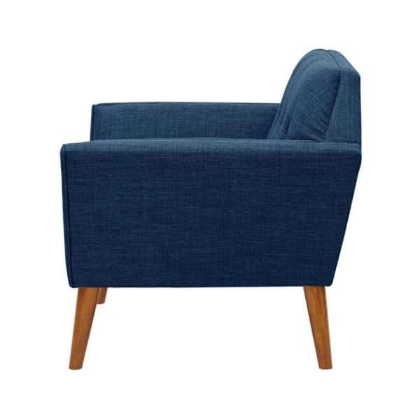 Newport Blue Tufted Lounge Arm Chair with Fire Retardant Certificate - Image 3