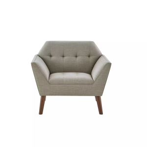 Newport Blue Tufted Lounge Arm Chair with Fire Retardant Certificate