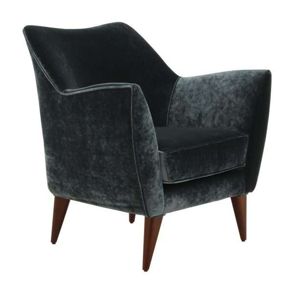 Modern Nordic Italian Design Elegant Simple Living Room Furniture Velvet Fabric Knightsbridge Lounge Chair - Image 3