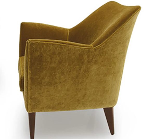 Modern Nordic Italian Design Elegant Simple Living Room Furniture Velvet Fabric Knightsbridge Lounge Chair - Image 5