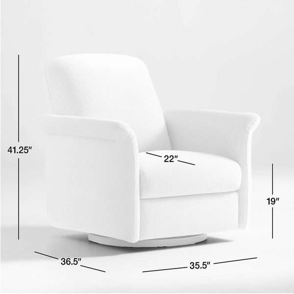 Hotel Luxury Nordic ModernLounge Tasse Swivel Accent Chair - Image 5