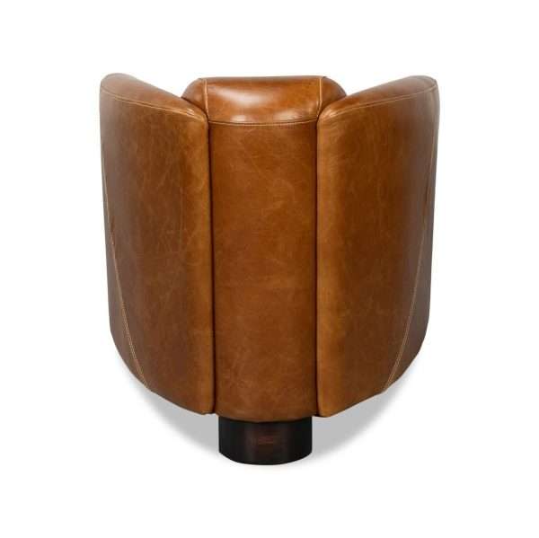 Vintage-Style Cuba Brown Leather Club Chair - Image 3