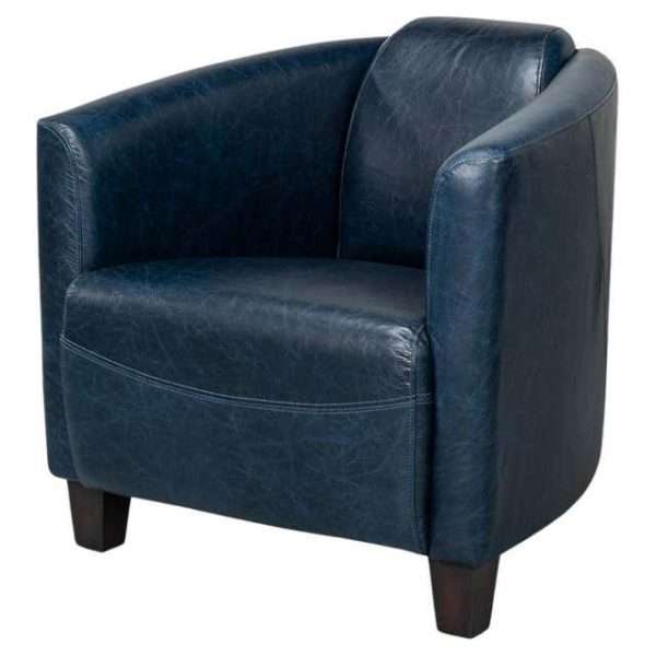 Vintage-Style Cuba Brown Leather Club Chair - Image 7
