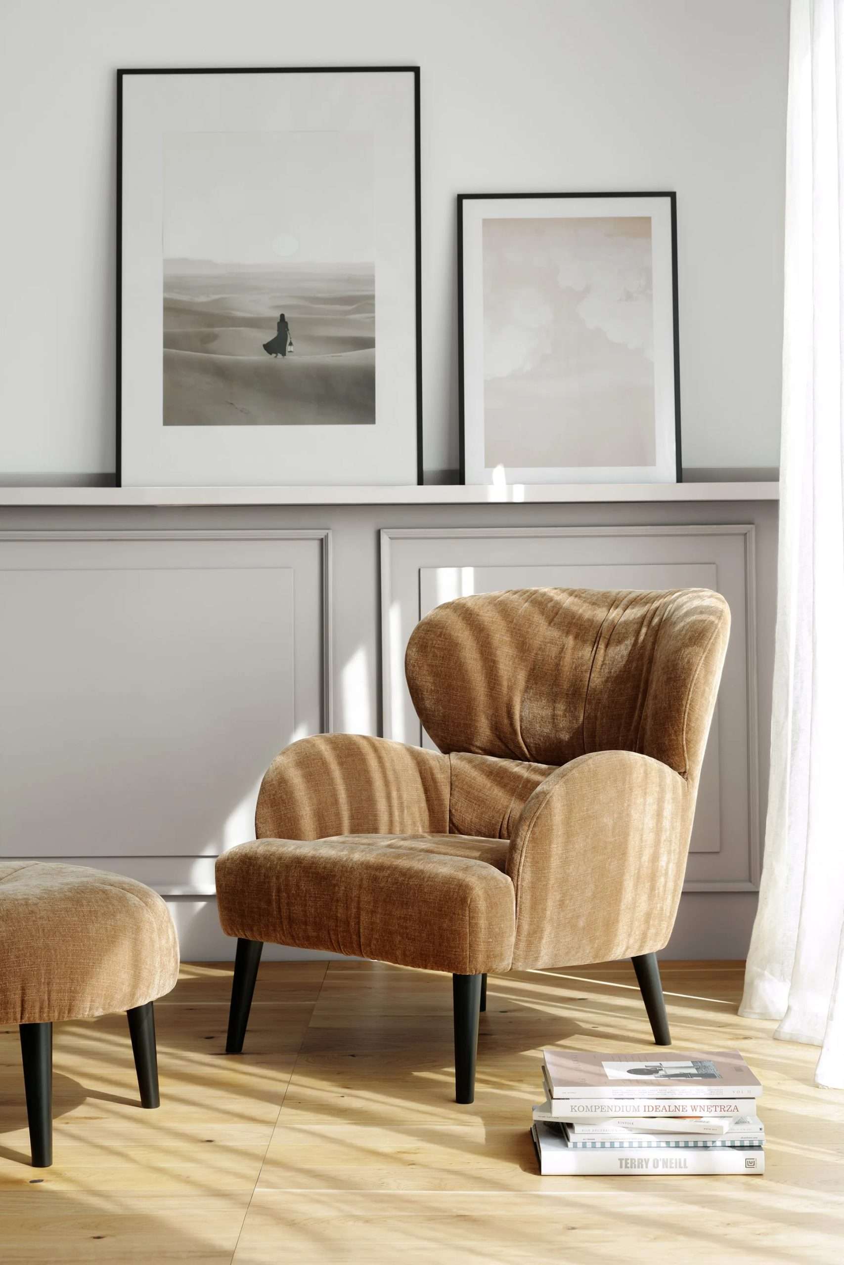 Modern Design Hotel Home Furniture Velvet Lounge Chair