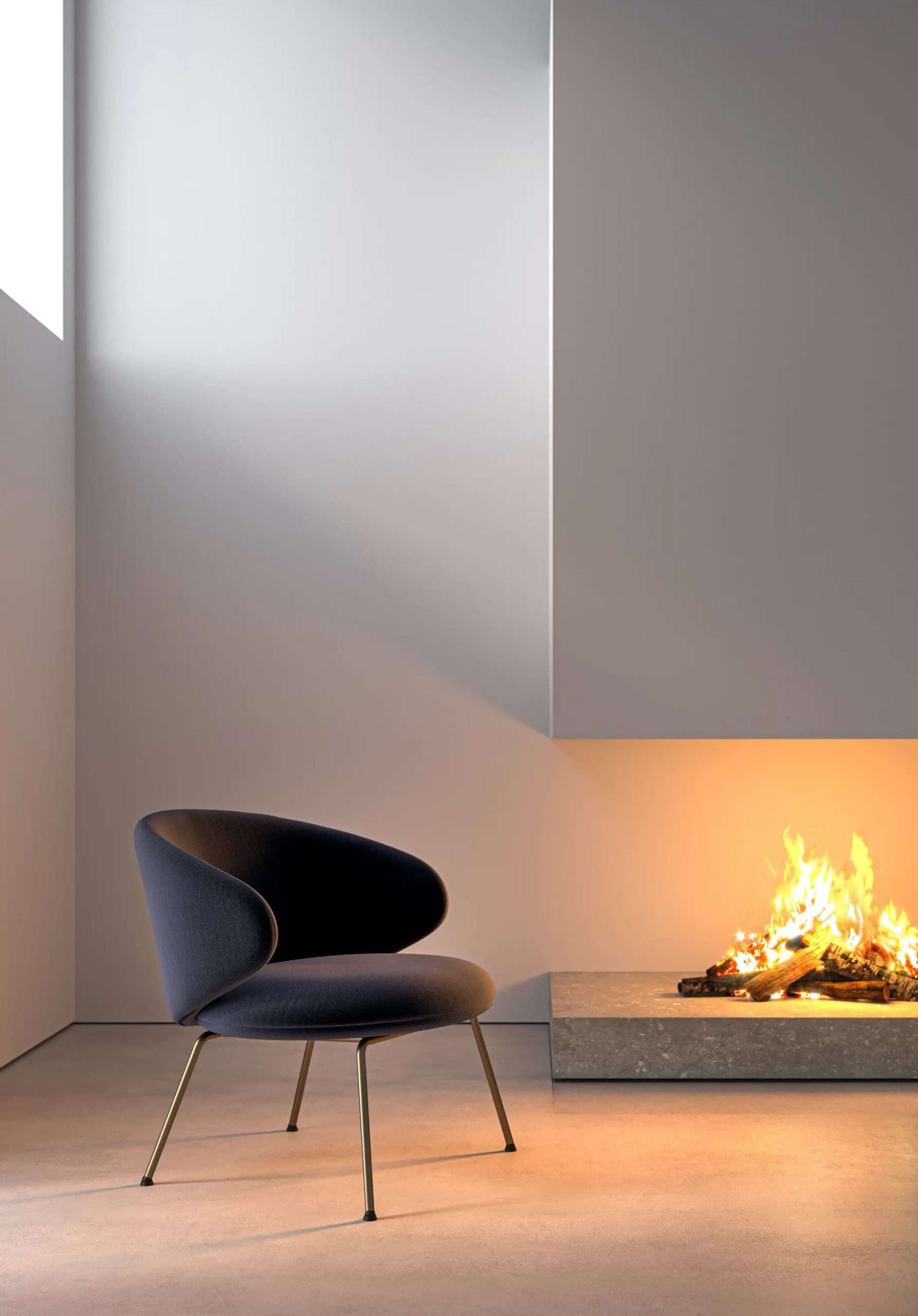 Modern Style Leisure Furniture New Design Fabric Lounge Chair with Stainless Steel Legs