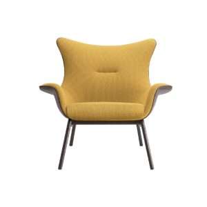 Curved Wood Bent Panel Back Fabric Upholstery Quilted Diamond Plaid Office Lounge Chair