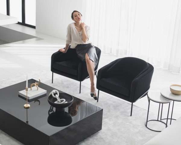 Modern Arm Chairs Single Angelo Lounge Chair - Image 8