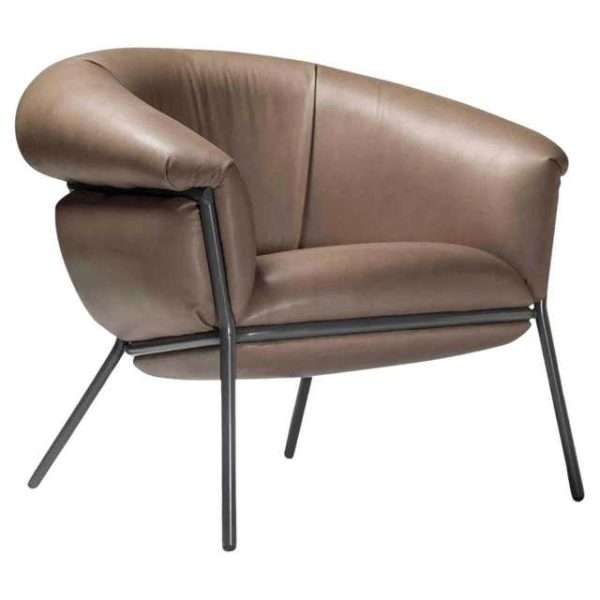 Project Furniture Matching Contract Modern Light Luxury Office Business Genuine Leather Armchair - Image 7