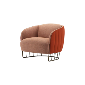 Rustic Elegance Wine Barrel Inspired Lounge Chair