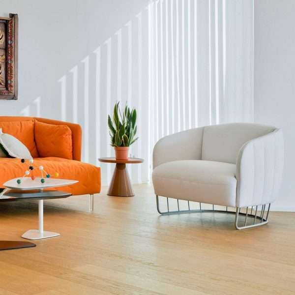 Rustic Elegance Wine Barrel Inspired Lounge Chair